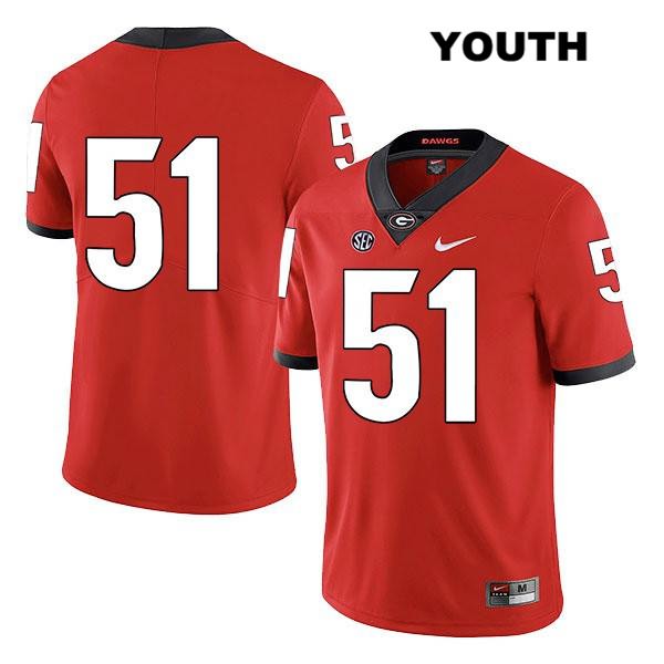 Georgia Bulldogs Youth David Marshall #51 NCAA No Name Legend Authentic Red Nike Stitched College Football Jersey FLT7156DH